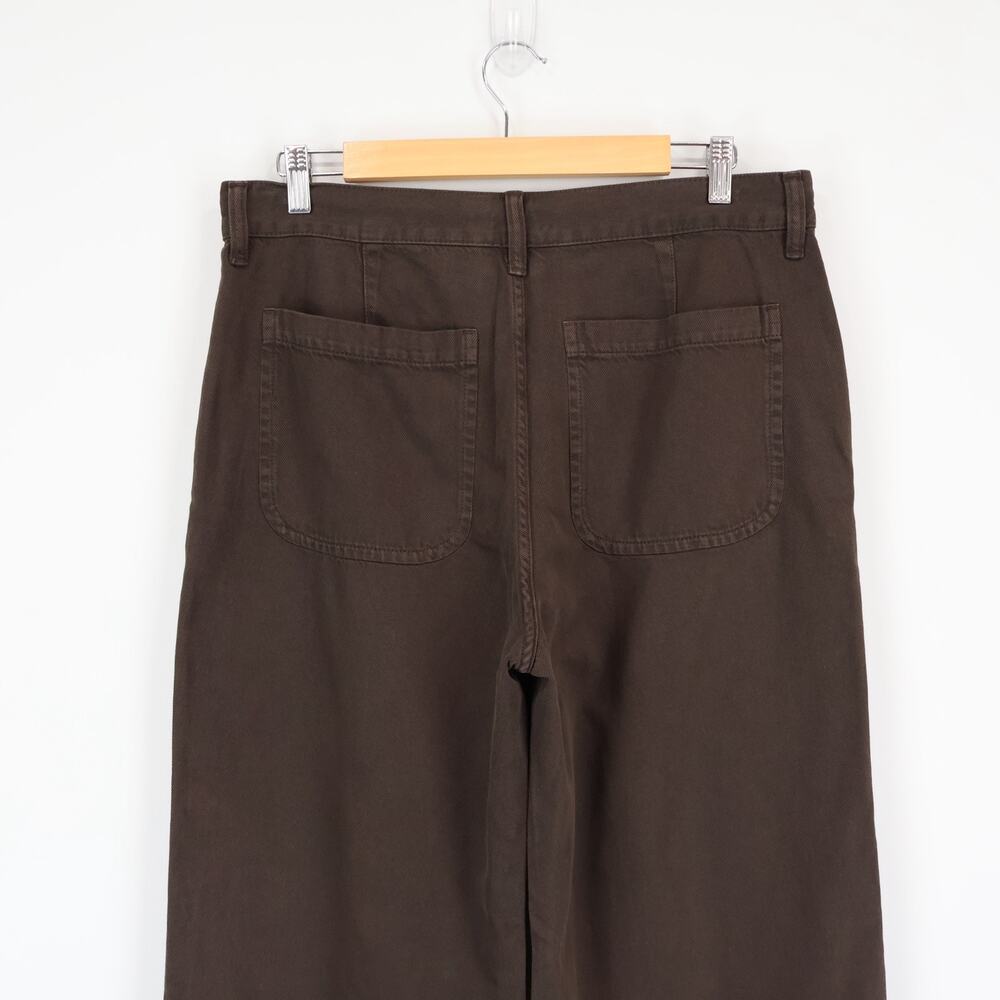 Madewell The Ultimate Wide Leg Pant Airy Denim Dark Brown Size 30 Short NWT - Picture 8 of 9
